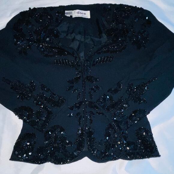 Vintage D'Ore by Della Roufogali Sequined Jacket - Women's Size 4 - Fabulous! - Picture 2 of 10